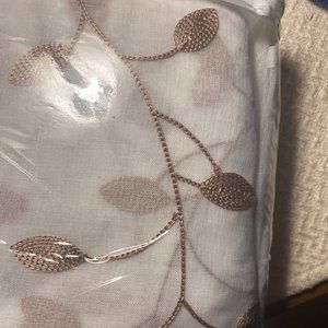 BRAND NEW CREAM AND LEAF PATTERN DRAPES